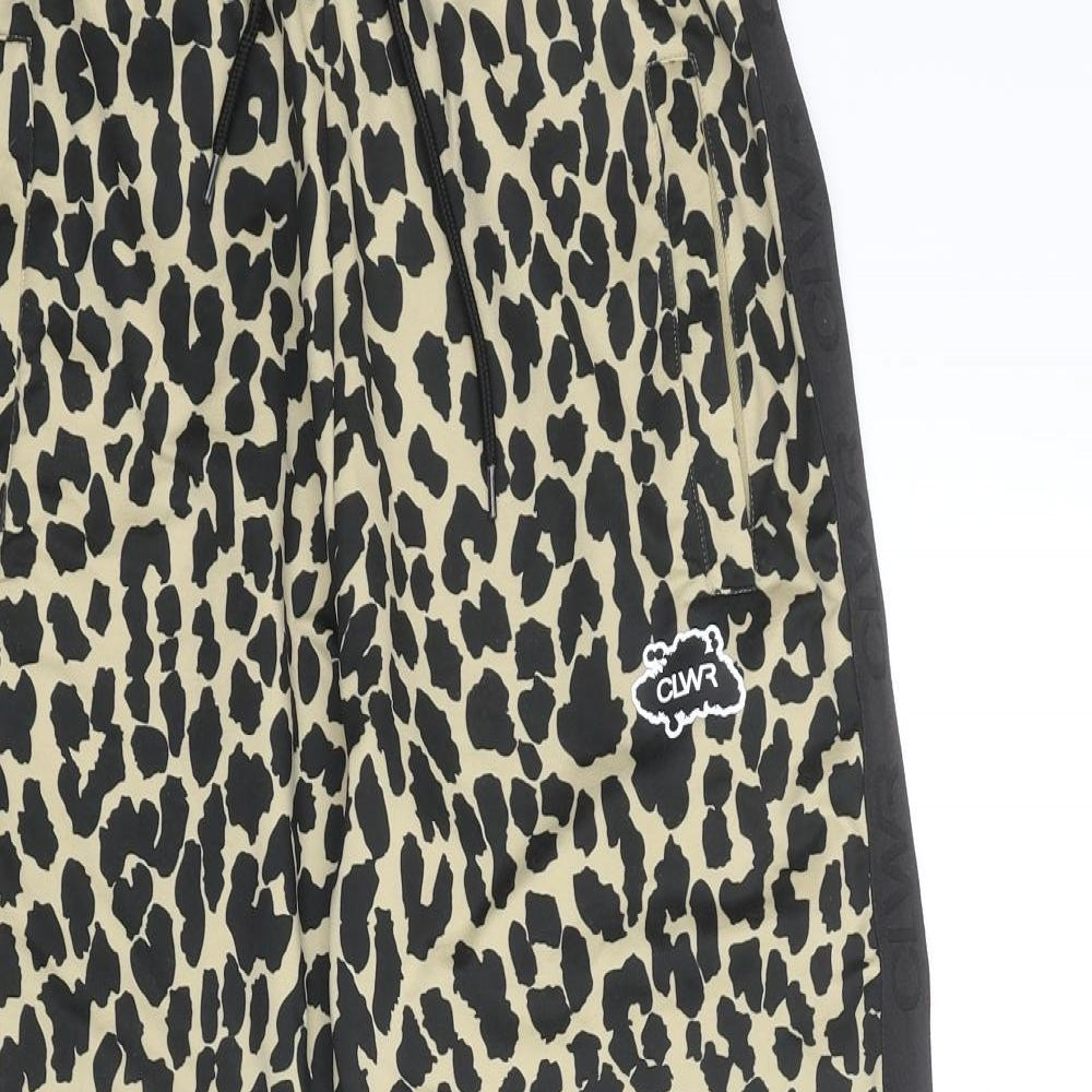Colourwear Womens Multicoloured Animal Print Polyester Jogger Trousers Size S Regular Drawstring