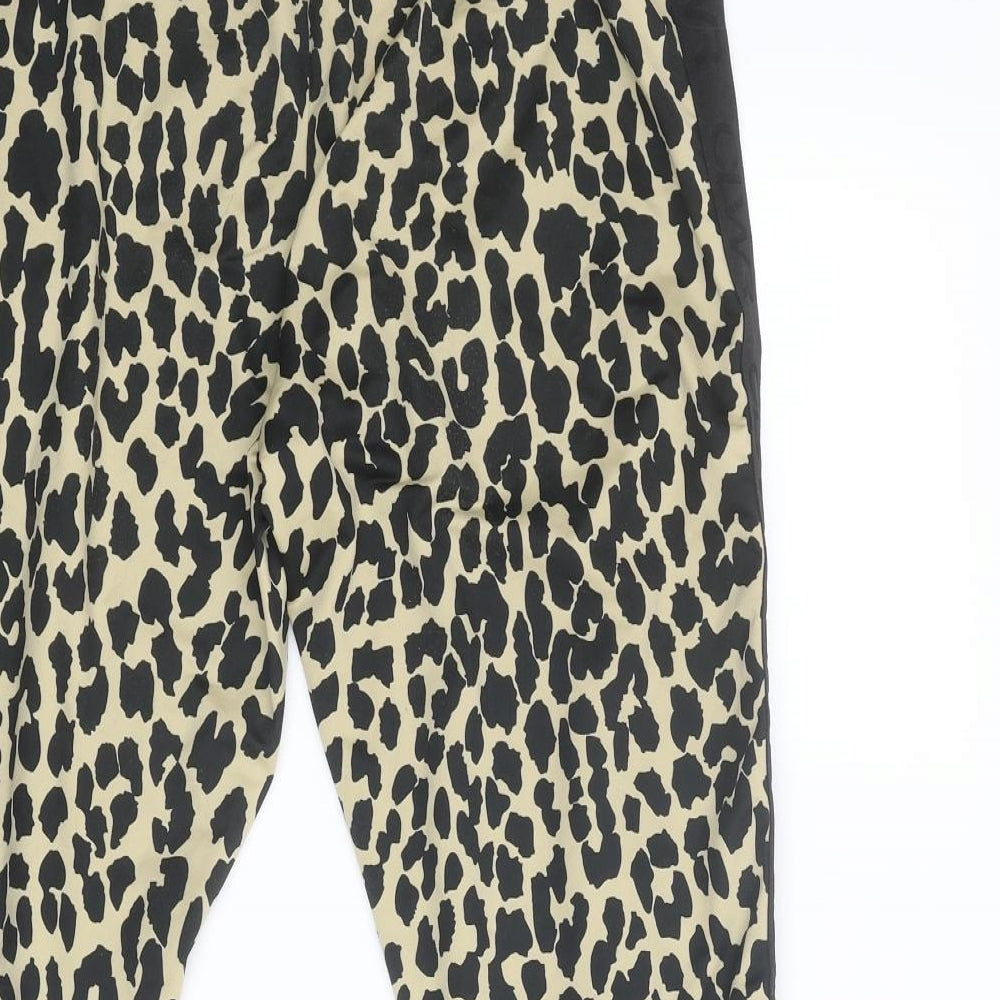 Colourwear Womens Multicoloured Animal Print Polyester Jogger Trousers Size S Regular Drawstring