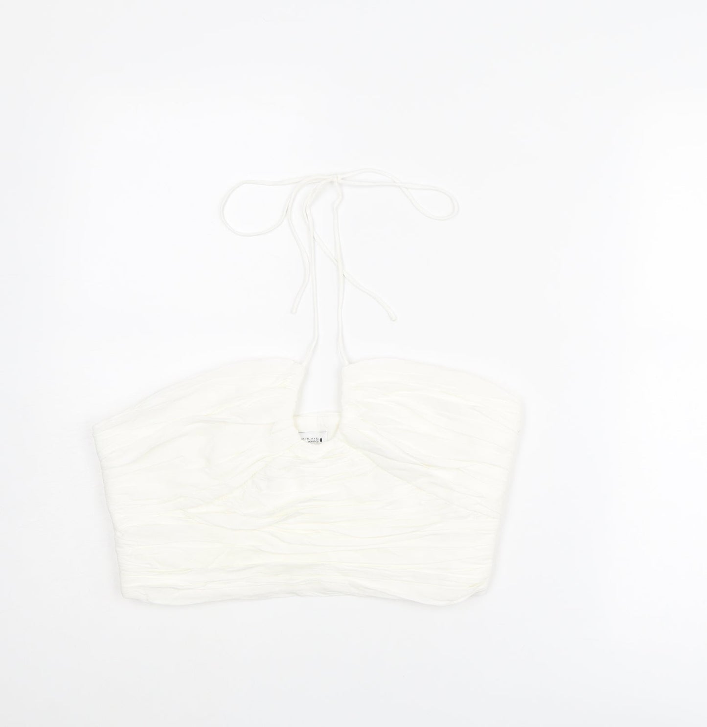 Womens UK Size XL Zara White Cropped Tank