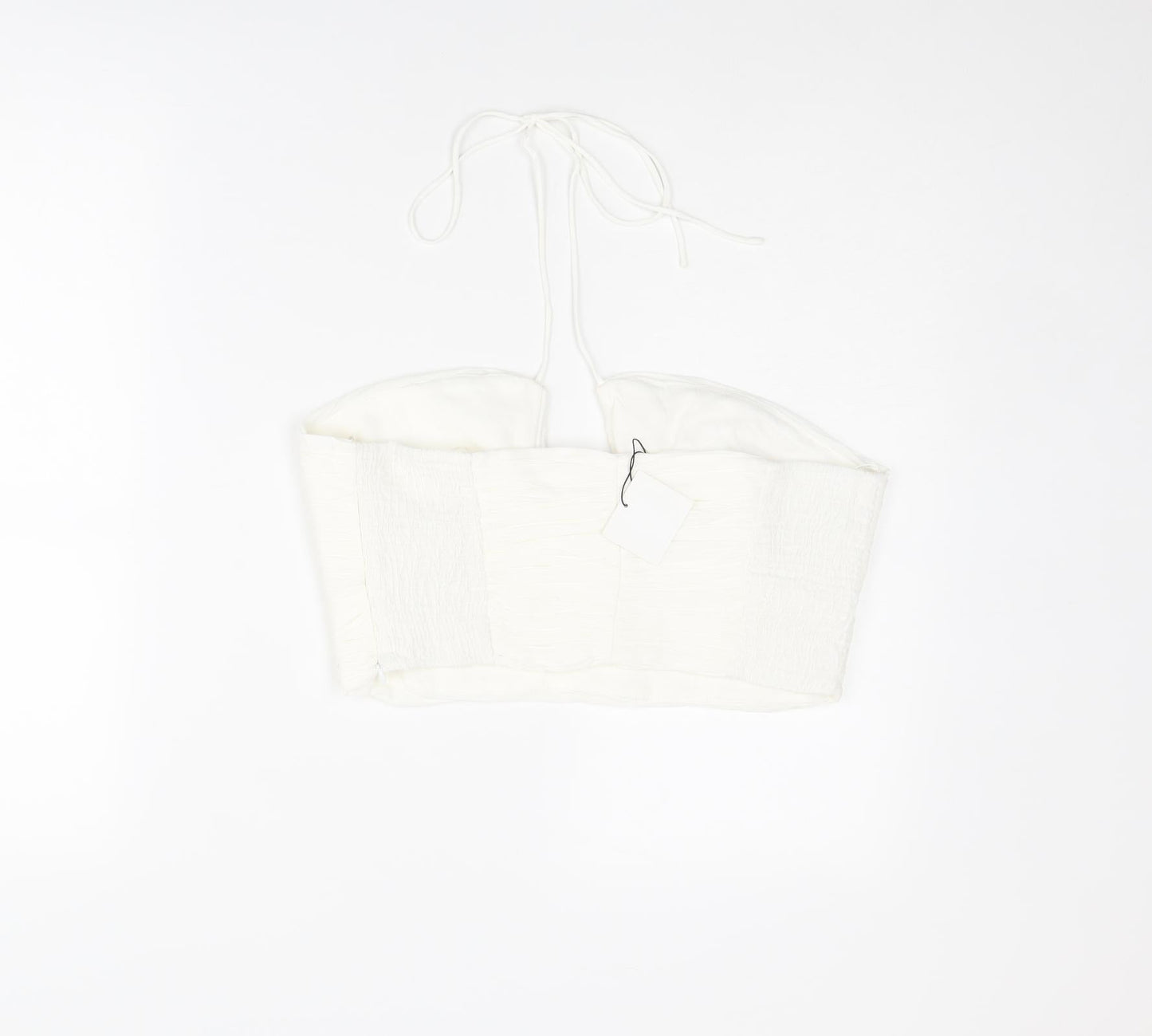 Womens UK Size XL Zara White Cropped Tank