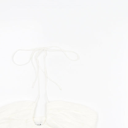 Womens UK Size XL Zara White Cropped Tank