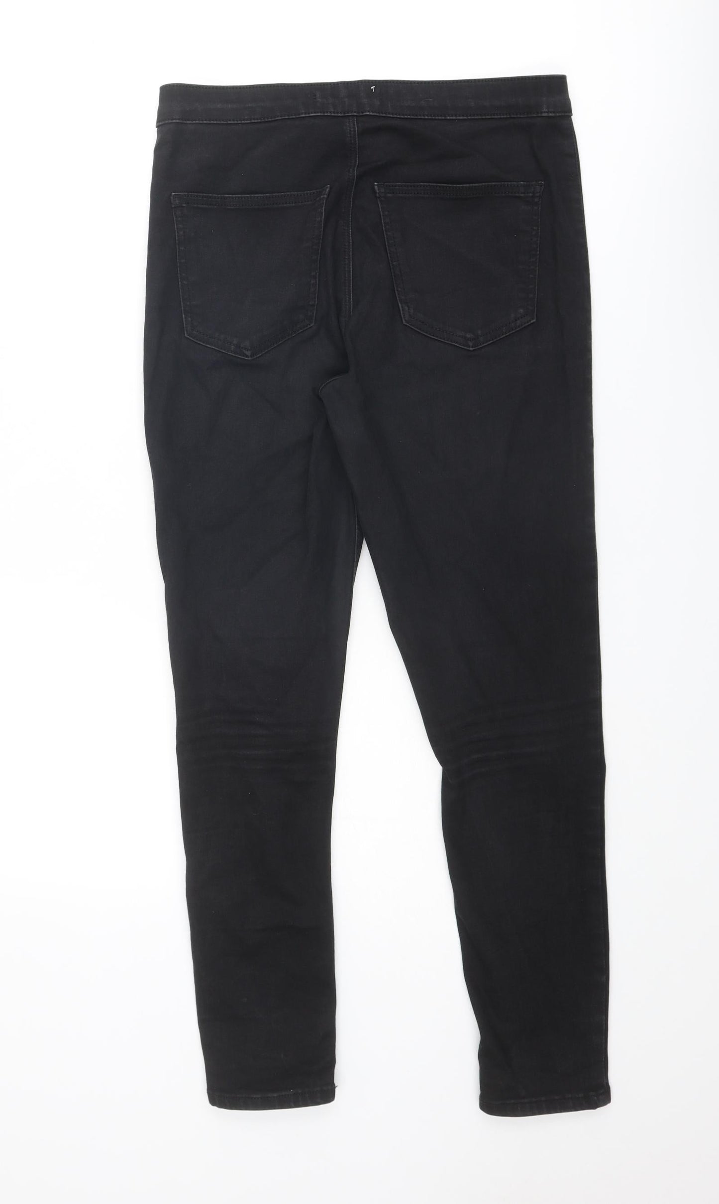 Topshop Womens Black Cotton Jegging Jeans Size 30 Regular Zip