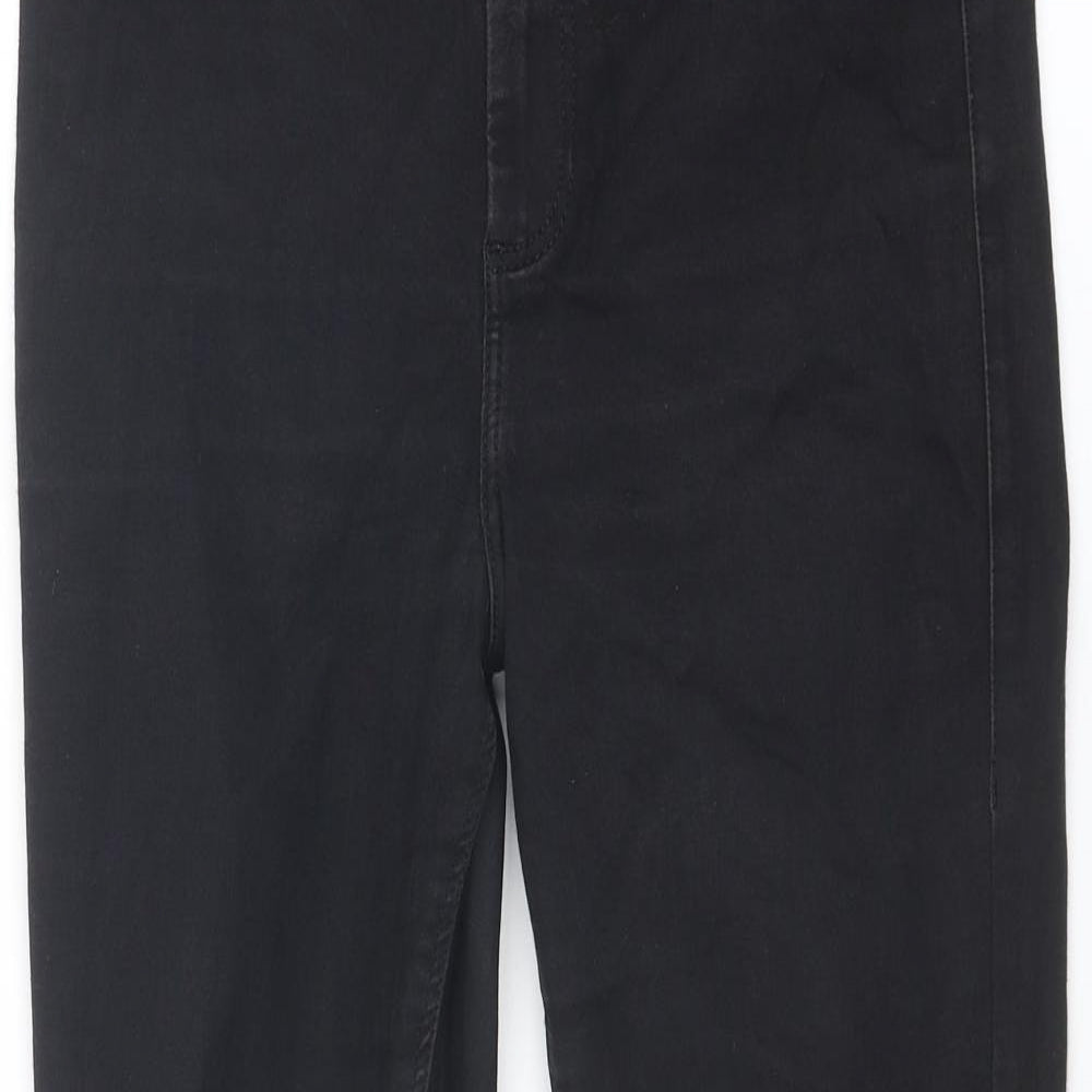 Topshop Womens Black Cotton Jegging Jeans Size 30 Regular Zip