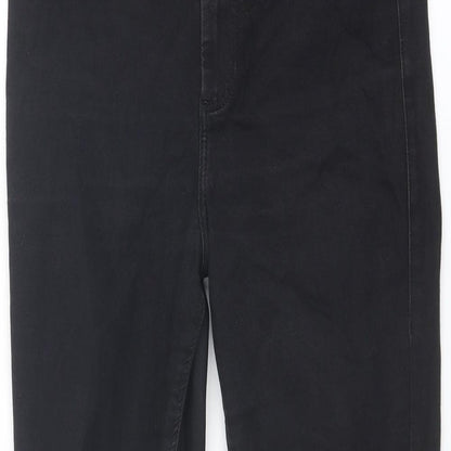 Topshop Womens Black Cotton Jegging Jeans Size 30 Regular Zip