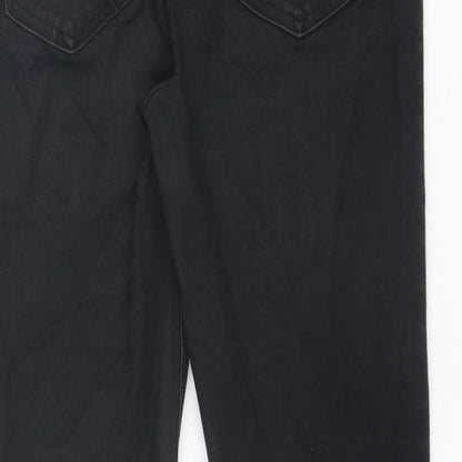 Topshop Womens Black Cotton Jegging Jeans Size 30 Regular Zip
