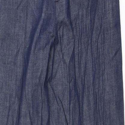 Classic Womens Blue Cotton Straight Jeans Size 30 in Regular