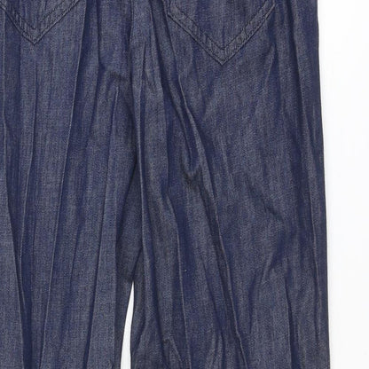 Classic Womens Blue Cotton Straight Jeans Size 30 in Regular