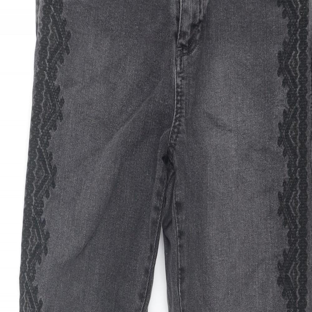 Cherokee Womens Grey Cotton Skinny Jeans Size 10 Regular Zip