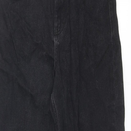 Only Womens Black Cotton Mom Jeans Size 28 in Regular Zip