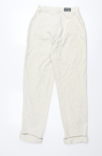 Rookies Womens Ivory Cotton Mom Jeans Size 26 in Regular Zip
