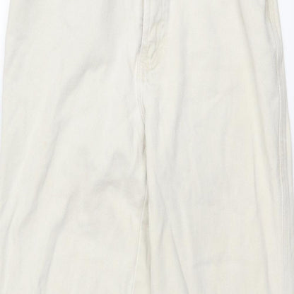Rookies Womens Ivory Cotton Mom Jeans Size 26 in Regular Zip