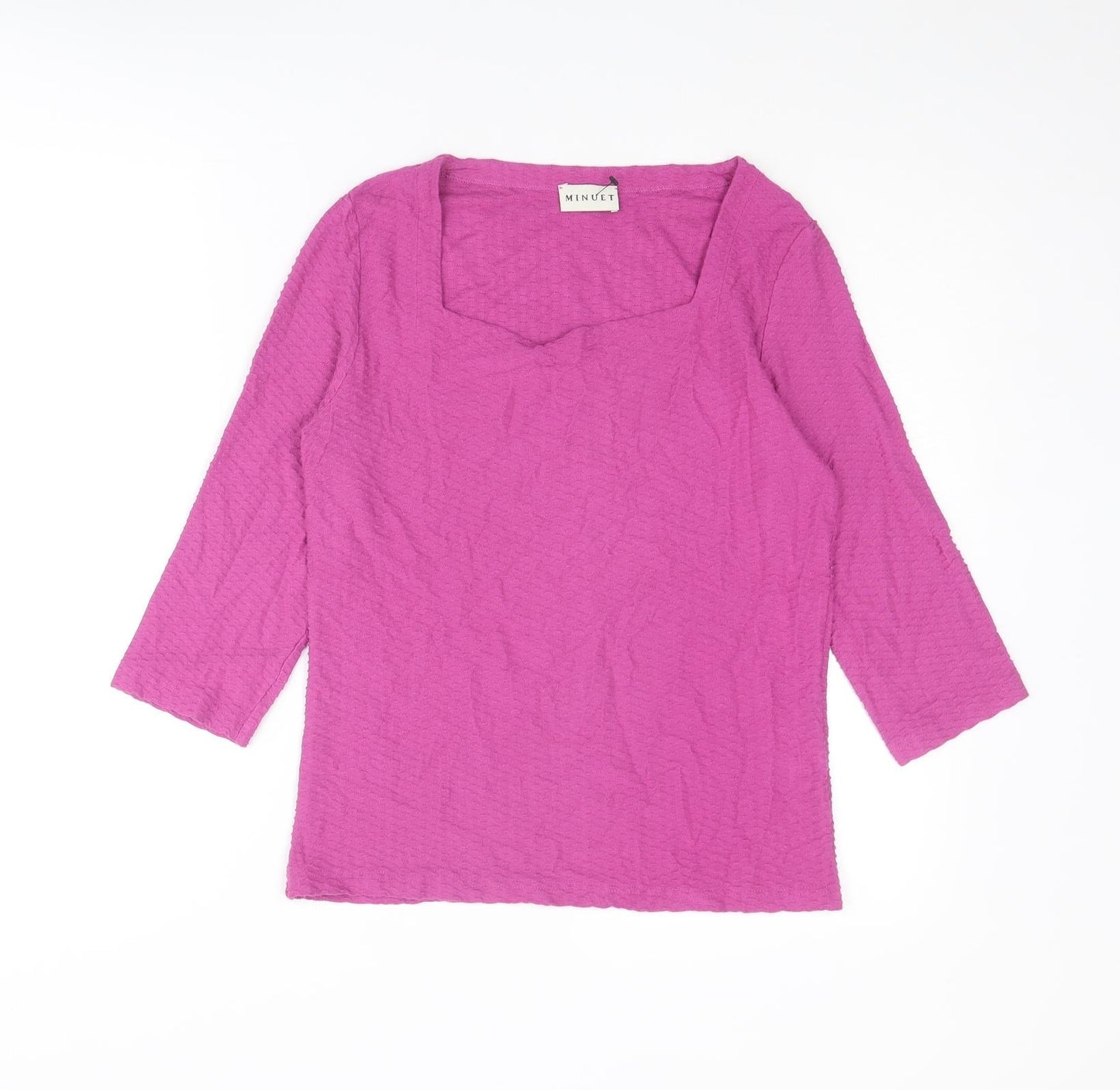Womens UK Size 12 Minuet Pink Basic Blouse