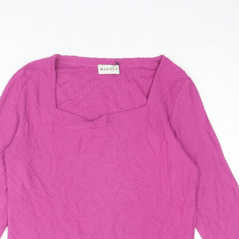 Womens UK Size 12 Minuet Pink Basic Blouse