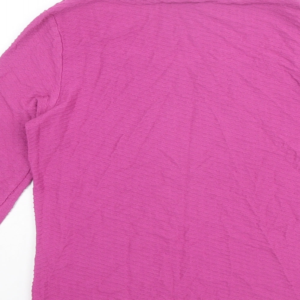 Womens UK Size 12 Minuet Pink Basic Blouse