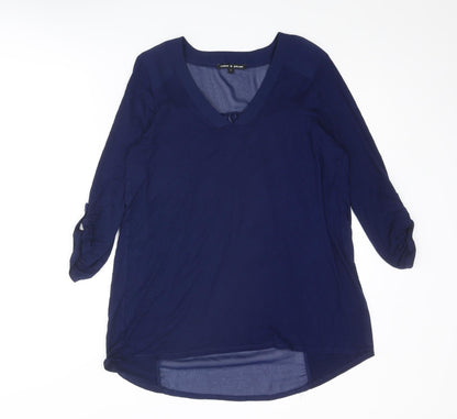 Womens UK Size S Cable & Gauge Blue Basic Blouse