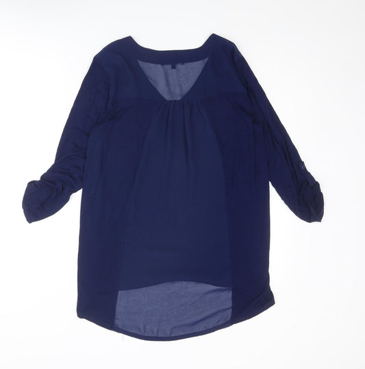Womens UK Size S Cable & Gauge Blue Basic Blouse
