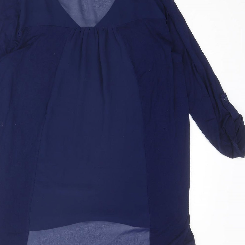 Womens UK Size S Cable & Gauge Blue Basic Blouse