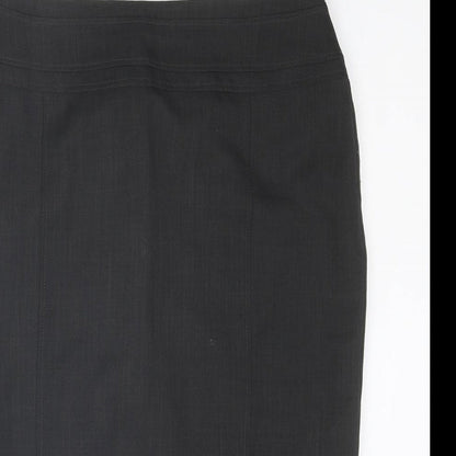 Debenhams Womens Grey Polyester A-Line Skirt Size 12 Zip