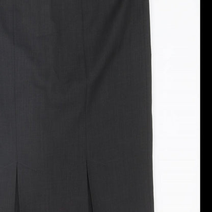 Debenhams Womens Grey Polyester A-Line Skirt Size 12 Zip