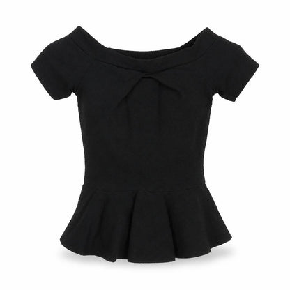 Womens UK Size 6 Quiz Black Basic T-Shirt