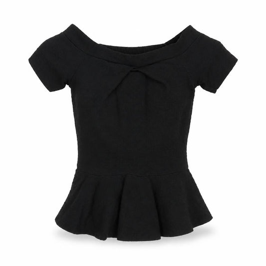 Womens UK Size 6 Quiz Black Basic T-Shirt