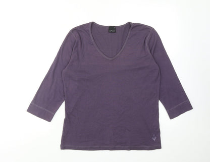 Womens UK Size M INTOWN Purple Basic Blouse
