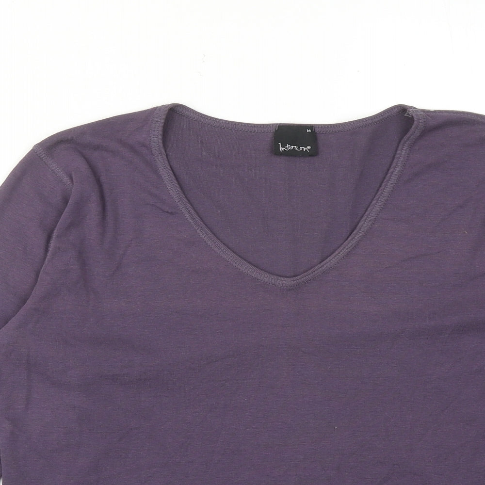 Womens UK Size M INTOWN Purple Basic Blouse