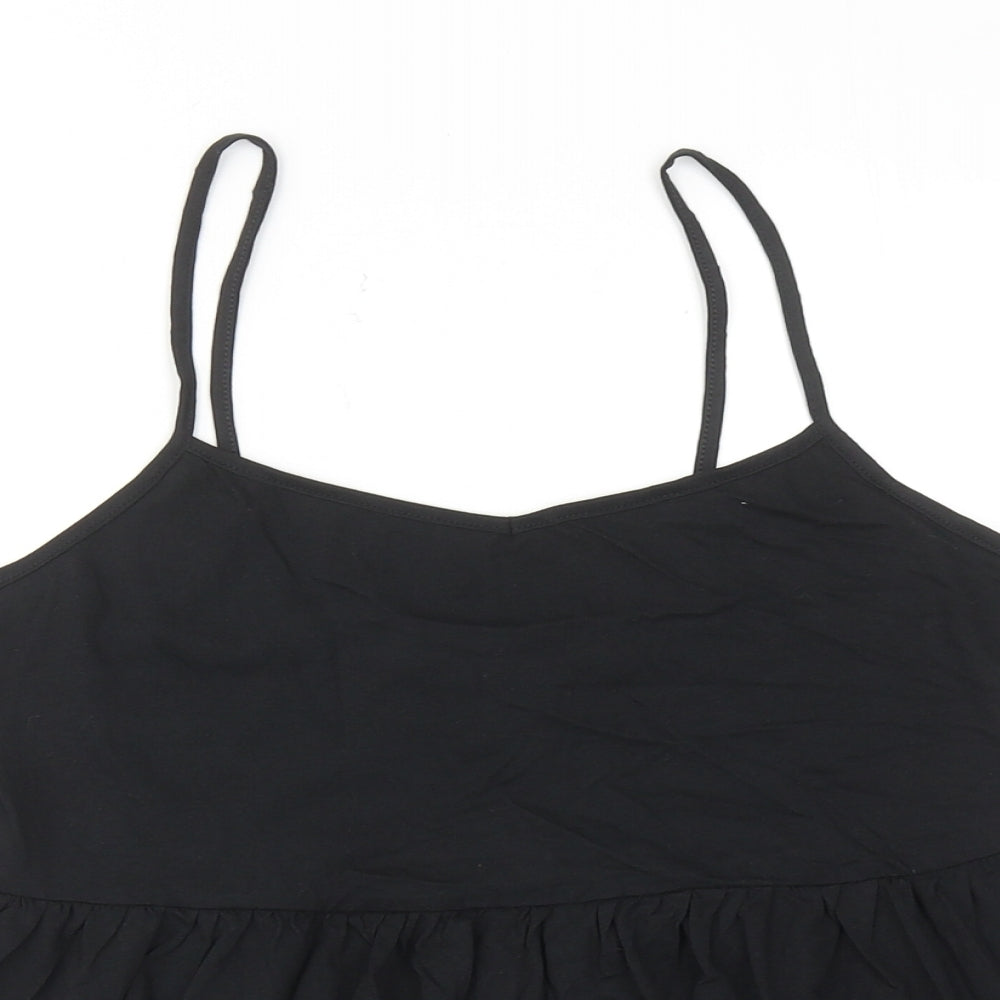 Womens UK Size 8 New Look Black Basic Tank