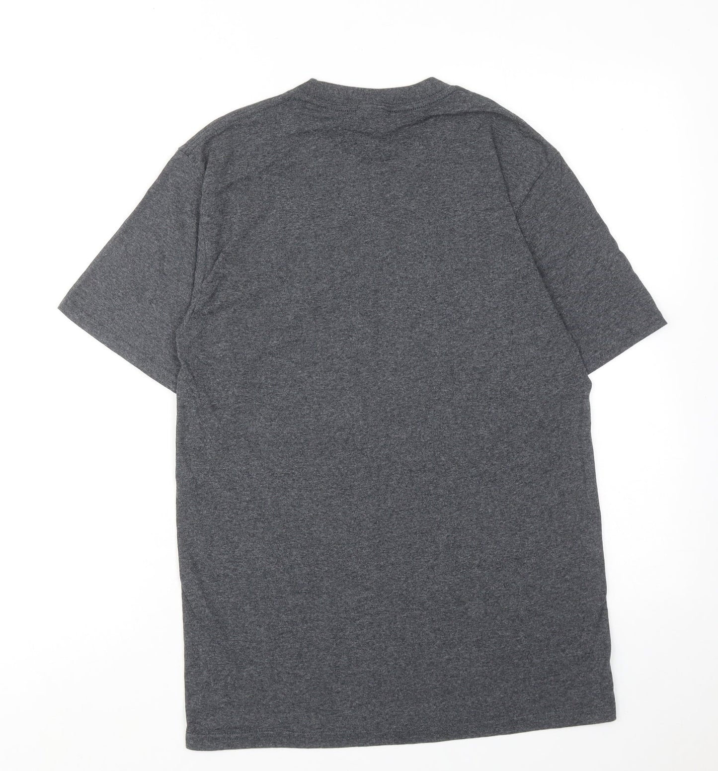 ATC Mens Grey Cotton T-Shirt Size S Round Neck - Let's Go Thunder