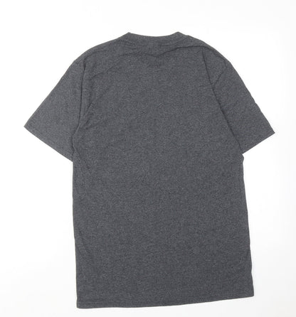 ATC Mens Grey Cotton T-Shirt Size S Round Neck - Let's Go Thunder