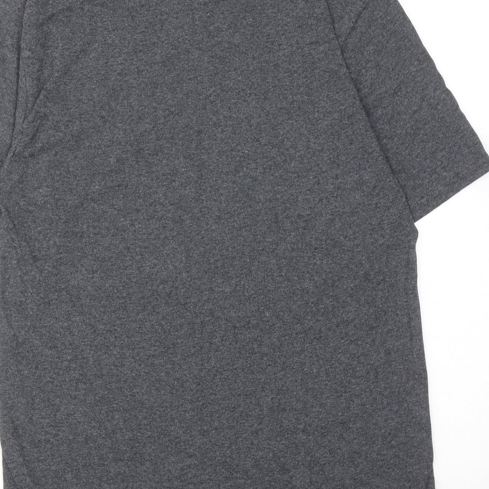 ATC Mens Grey Cotton T-Shirt Size S Round Neck - Let's Go Thunder