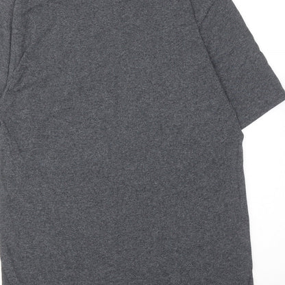 ATC Mens Grey Cotton T-Shirt Size S Round Neck - Let's Go Thunder