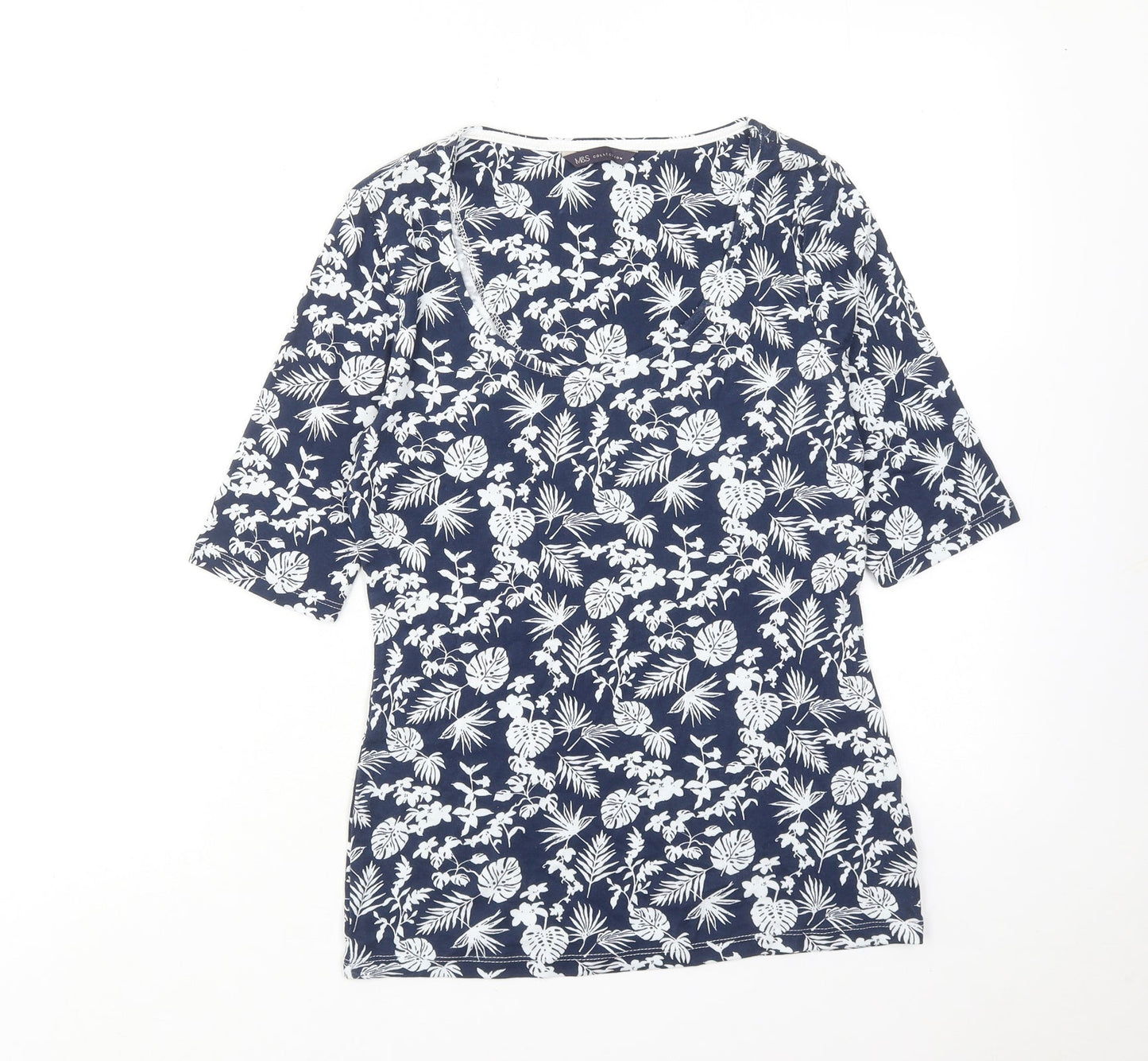 Womens UK Size 8 Marks and Spencer Blue Basic Blouse
