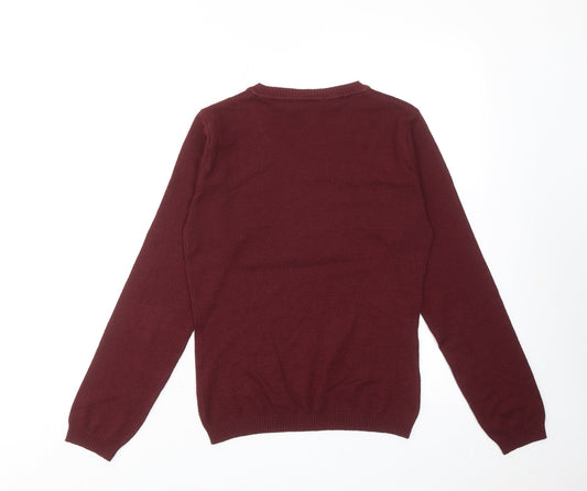 Womens UK Size XS Yessica Red Pullover Jumper