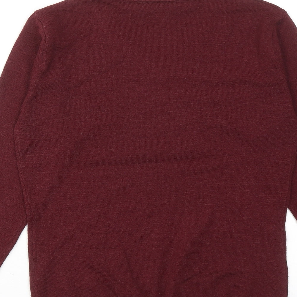 Womens UK Size XS Yessica Red Pullover Jumper