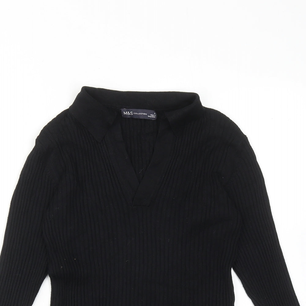Womens UK Size 8 Marks and Spencer Black Pullover Jumper