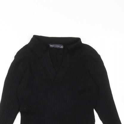 Womens UK Size 8 Marks and Spencer Black Pullover Jumper