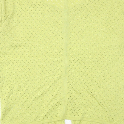 Bonmarché Womens Green Nylon Basic Blouse Size 12 Round Neck