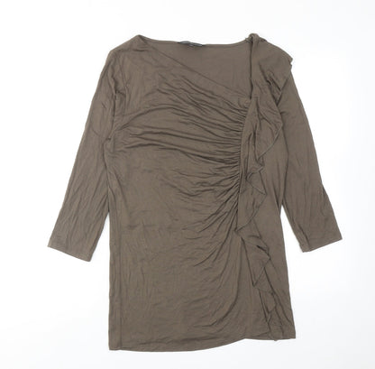 Womens UK Size 14 Limited Collection Green Basic Blouse