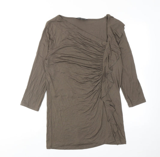 Womens UK Size 14 Limited Collection Green Basic Blouse