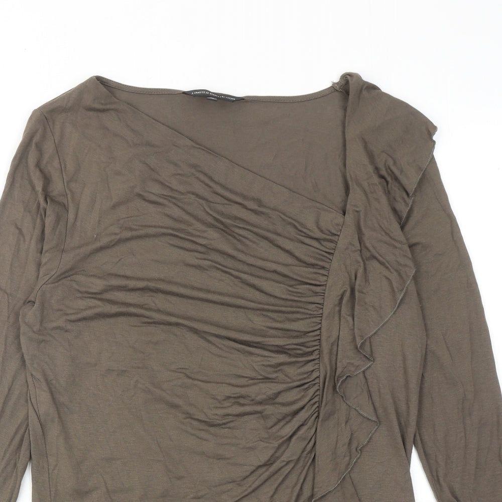 Womens UK Size 14 Limited Collection Green Basic Blouse