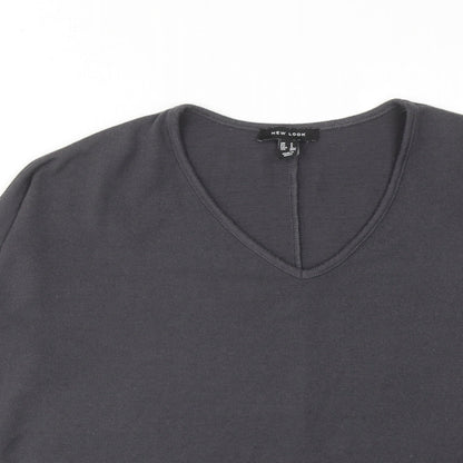 Womens UK Size S New Look Grey Basic Blouse