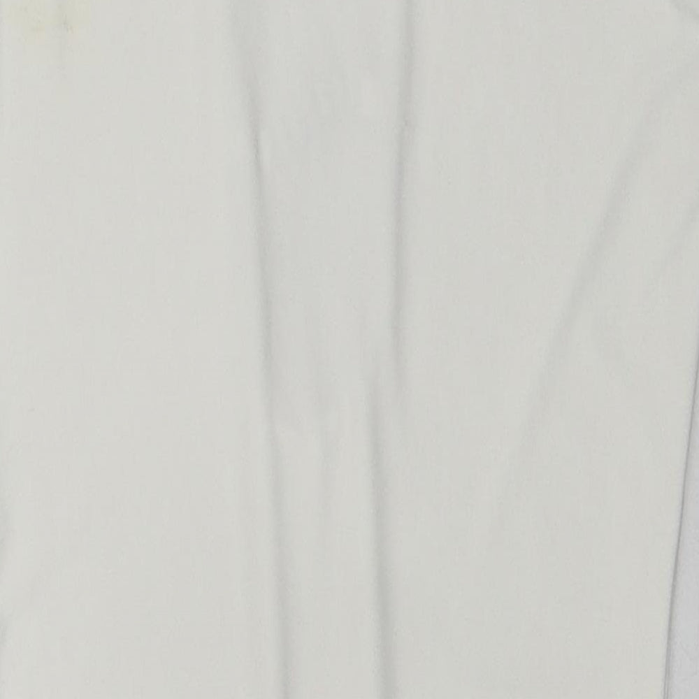 PRETTYLITTLETHING Womens White Polyester Bodysuit One-Piece Size 10 Pullover