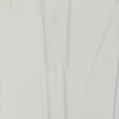 PRETTYLITTLETHING Womens White Polyester Bodysuit One-Piece Size 10 Pullover