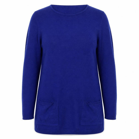 Womens UK Size 14 Love Knitwear Blue Pullover Jumper