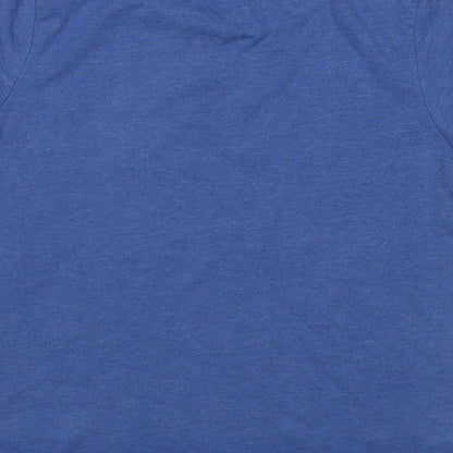 Lost Stock Boys Blue Cotton Basic T-Shirt Size 5-6 Years Round Neck Pullover