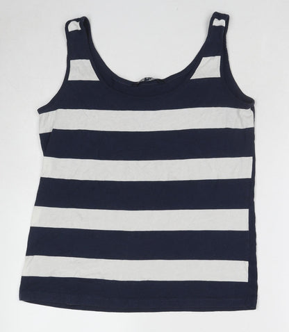 Womens UK Size 12 Crew Clothing Blue Basic Tank