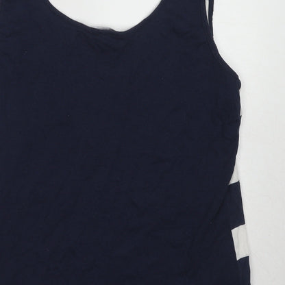 Womens UK Size 12 Crew Clothing Blue Basic Tank