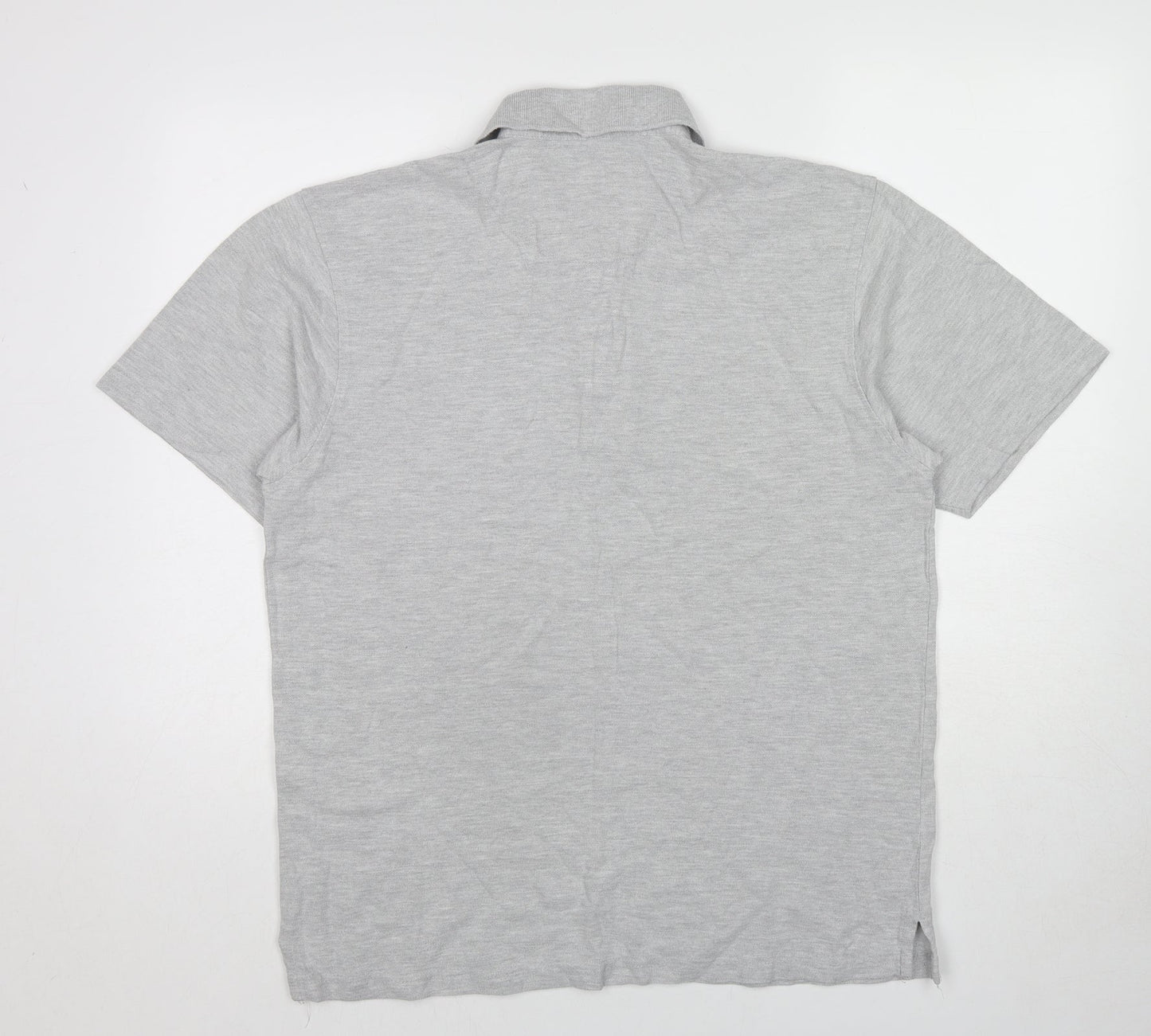Henbury Mens Grey Cotton Polo Size XL Collared Pullover