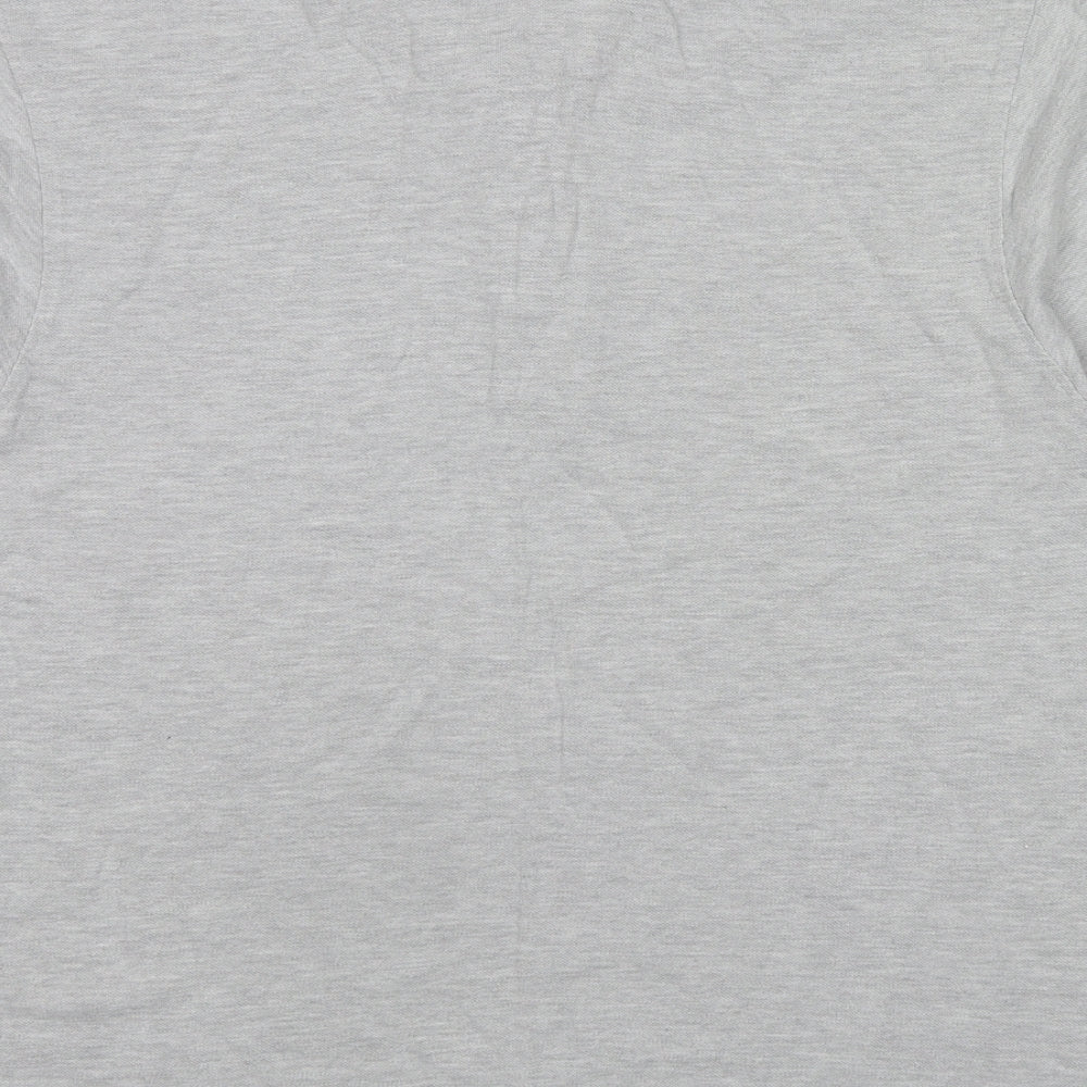 Henbury Mens Grey Cotton Polo Size XL Collared Pullover